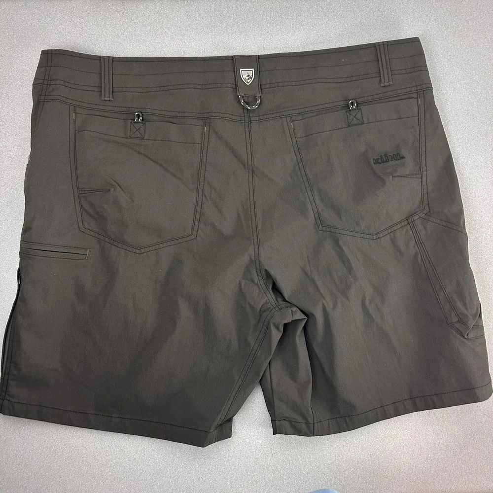 Kuhl Shorts Mens 42 Brown Quick Dry‎ Outdoor Trail Hiking Stretch Zip Pocket 23S